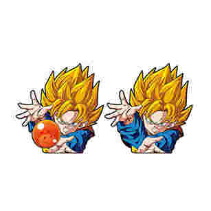 Wholesale Dragon Ball Design Waterproof 3D Anime Stickers Changing Flips Decals Lenticular Car Stickers Anime