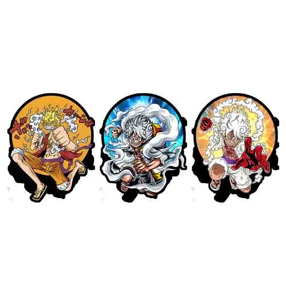 One Pieced 3D Motion Stickers Character Lenticular Cartoon Decals Car Laptop Waterbottle Decor