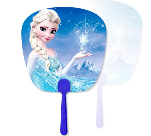Custom Plastic 3D Lenticular Picture Printing PET Flip Advertising Fan PP Fan Printing 3D Hand Fan Business Gift