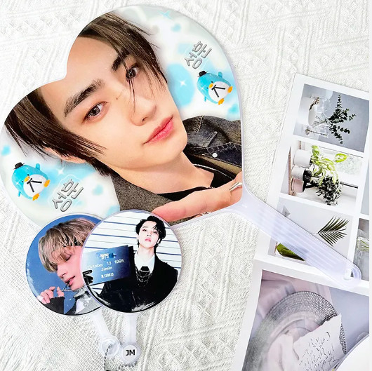 Japanese Korean Idol Group DIY Fan Concert Production Plastic Love King Surrounding Stars Design Fan