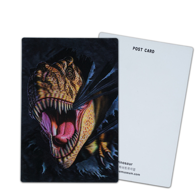 Customize 3D Lenticular Postcards Dinosaur Wild Animals for Zoo Park