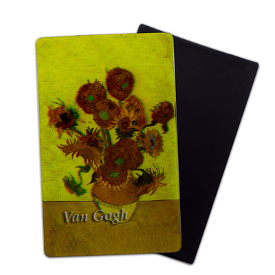 Van Gogh'S Sunflower 3D Magnets For Museum Art Gallery customized fridge magnet