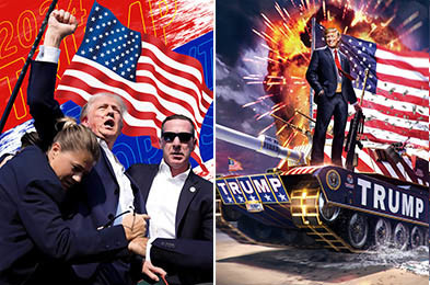 Customized President Image 3d Lenticular Print 3D Flip Effect Poster